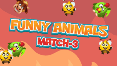 Funny Animals Match 3 - Safe Kid Games