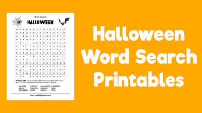 Halloween Word Search Printable Puzzle