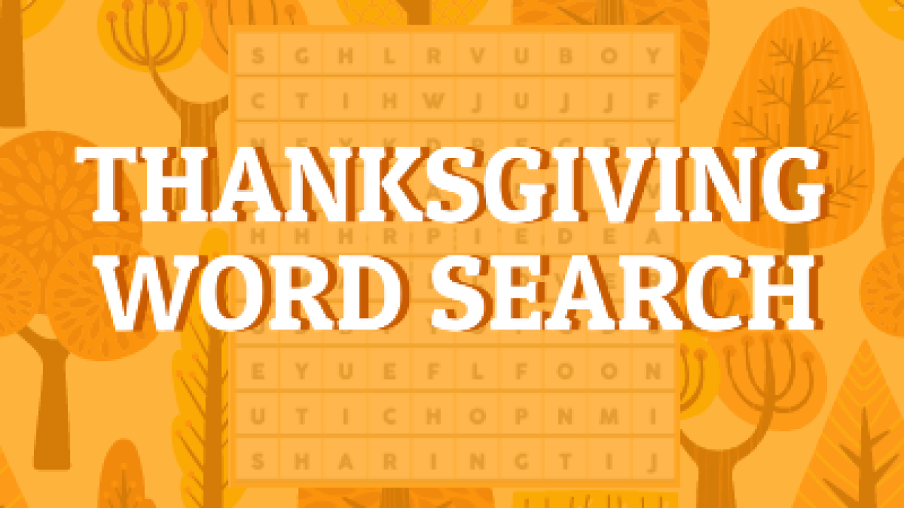 Thanksgiving Word Search